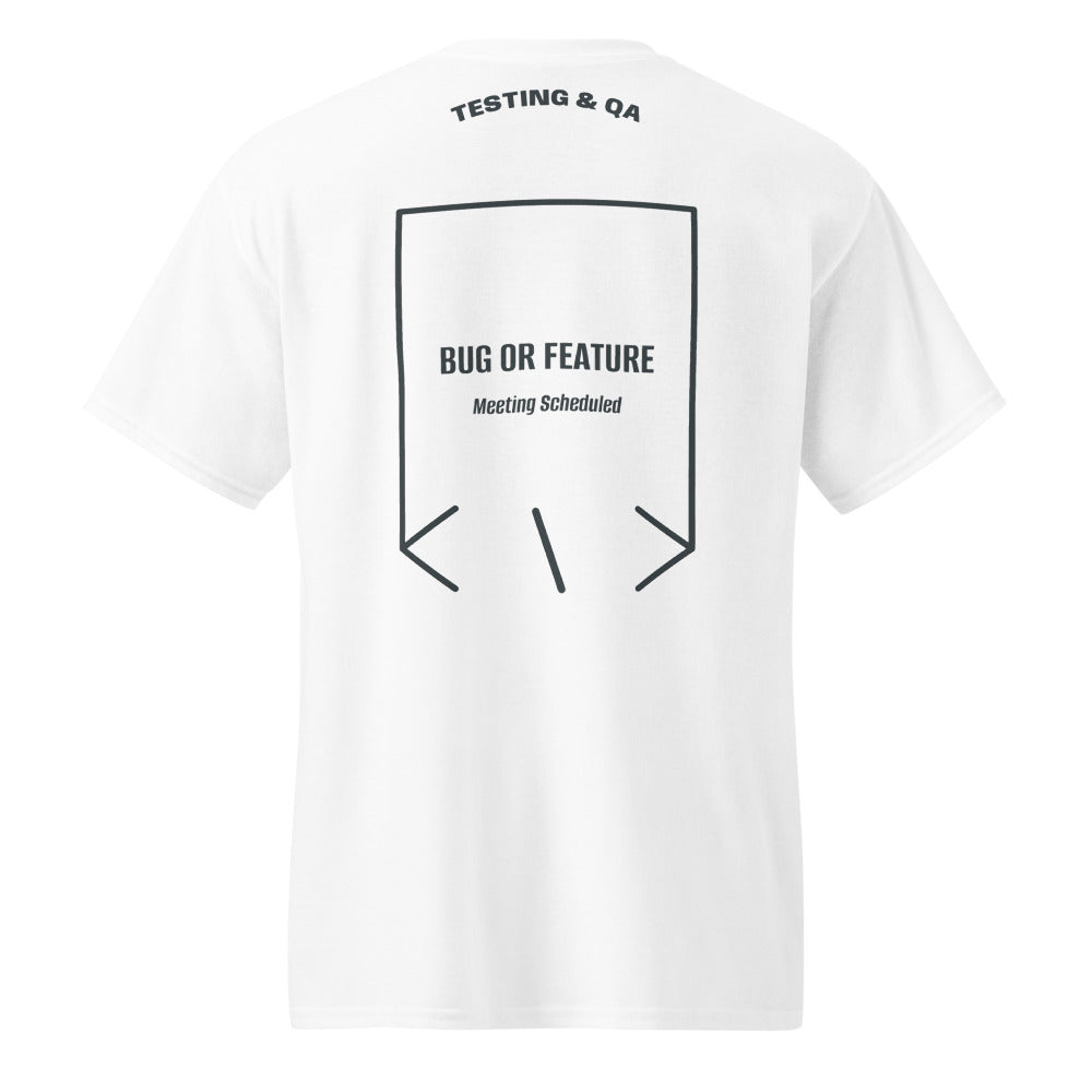 Bug Or Feature — White Dark Heather back mockup