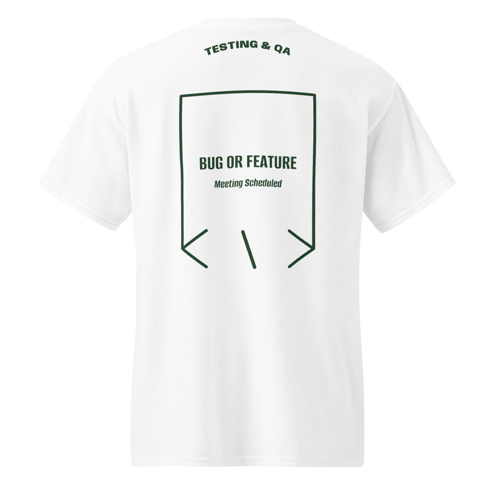 Bug Or Feature — White Forest Green back mockup