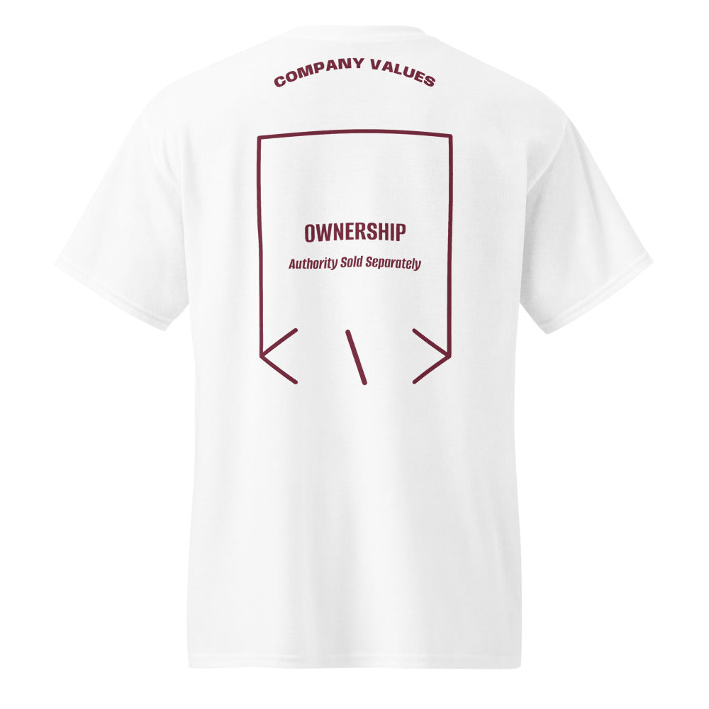 Ownership — White Maroon back mockup