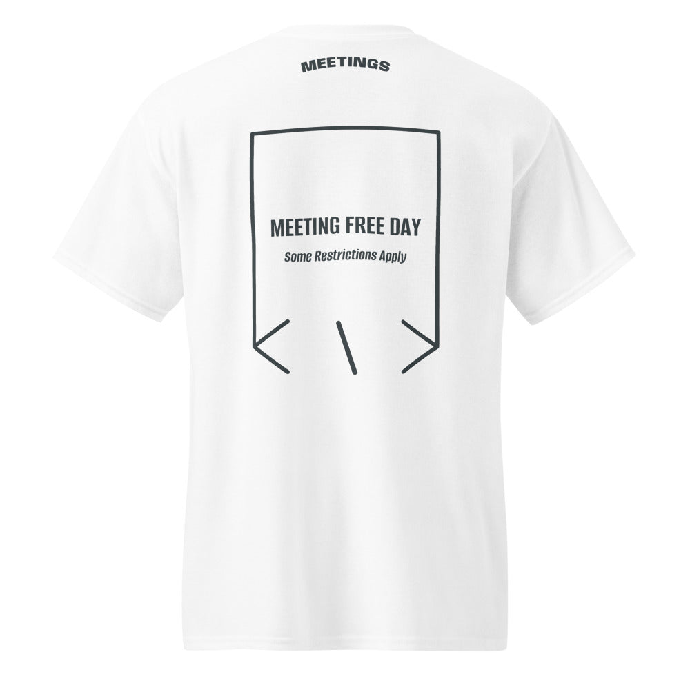 Meeting Free Day — White Dark Heather back mockup