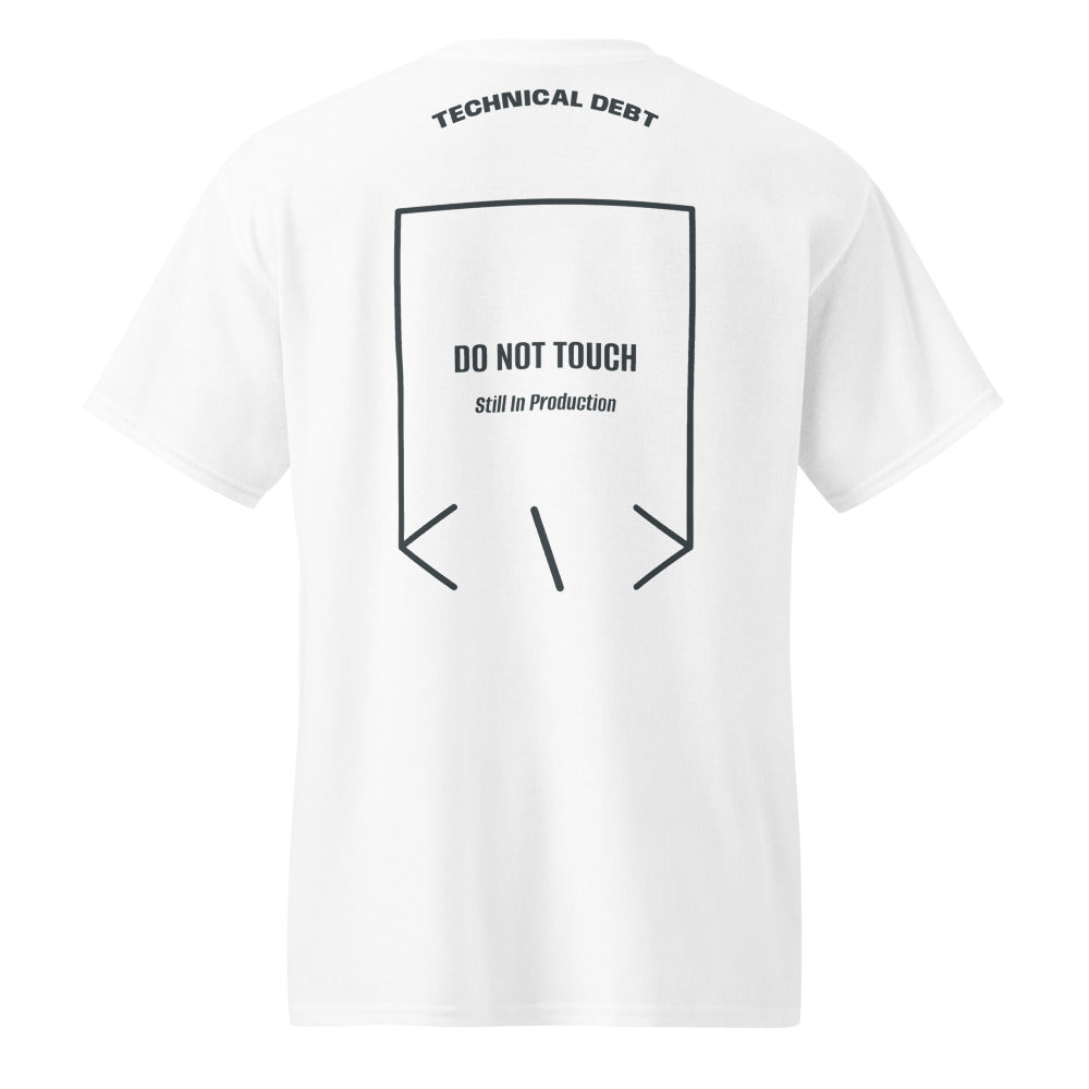 Do Not Touch — White Dark Heather back mockup