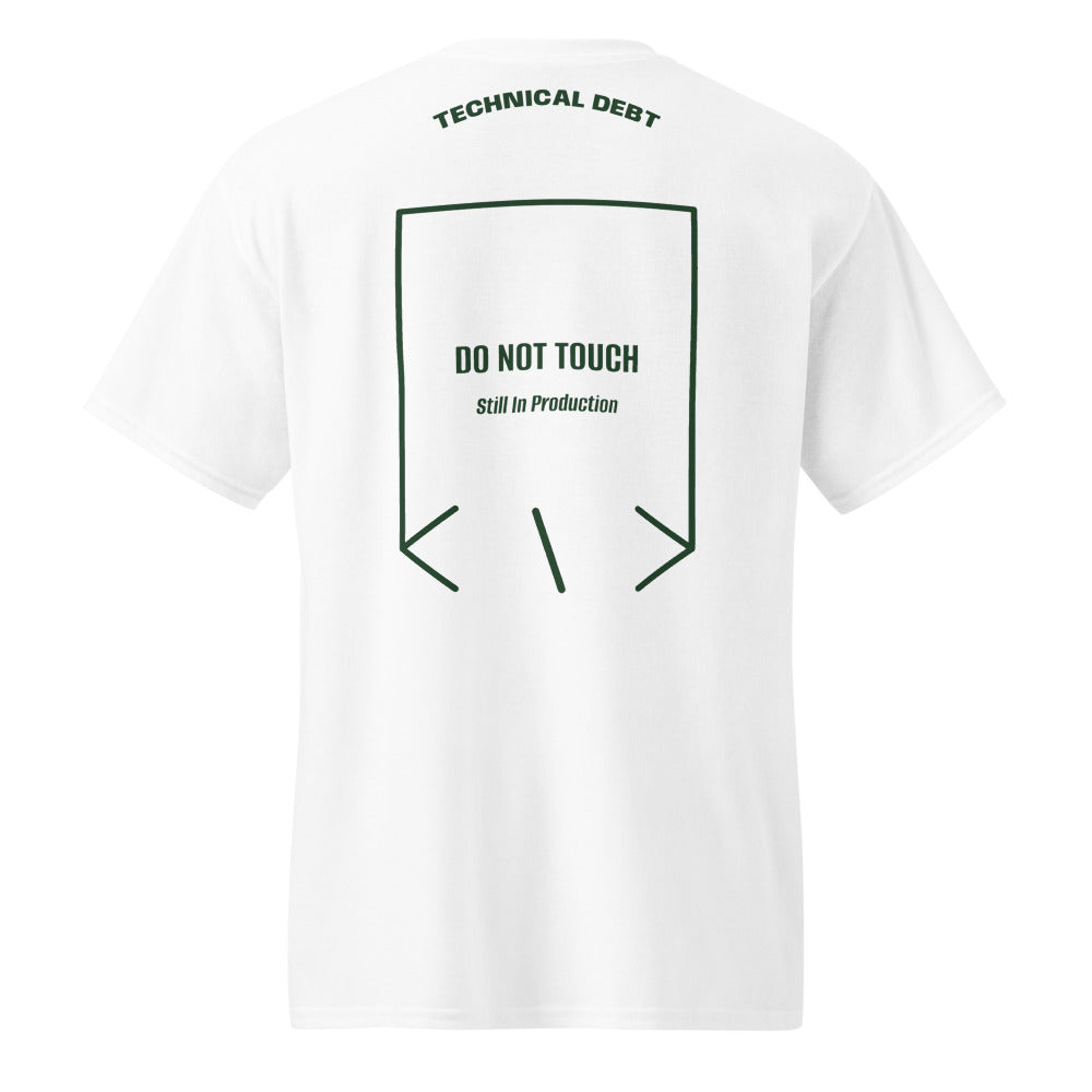 Do Not Touch — White Forest Green back mockup
