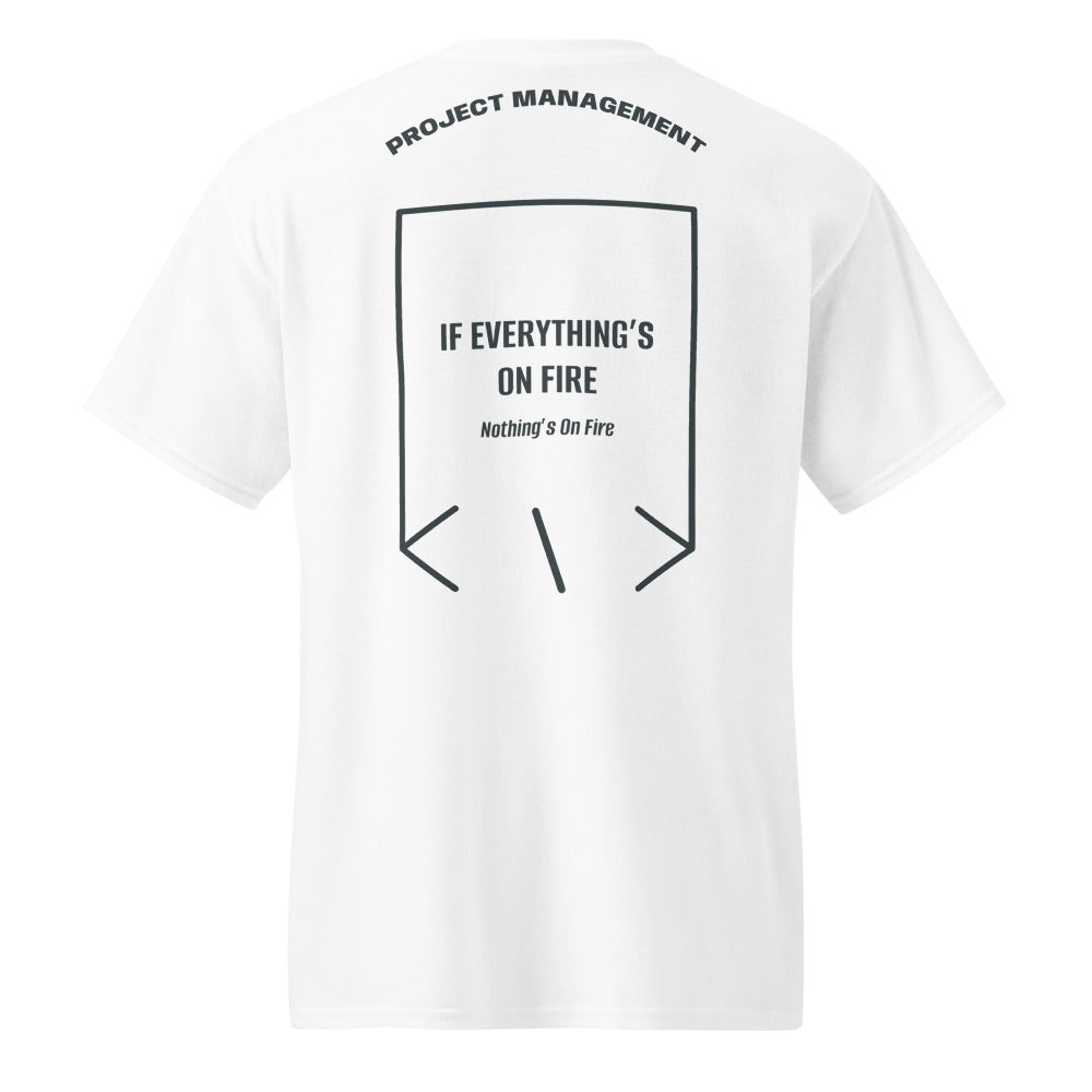 If Everything’s On Fire — White Dark Heather back mockup