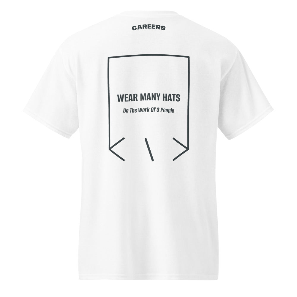 Wear Many Hats — White Dark Heather back mockup