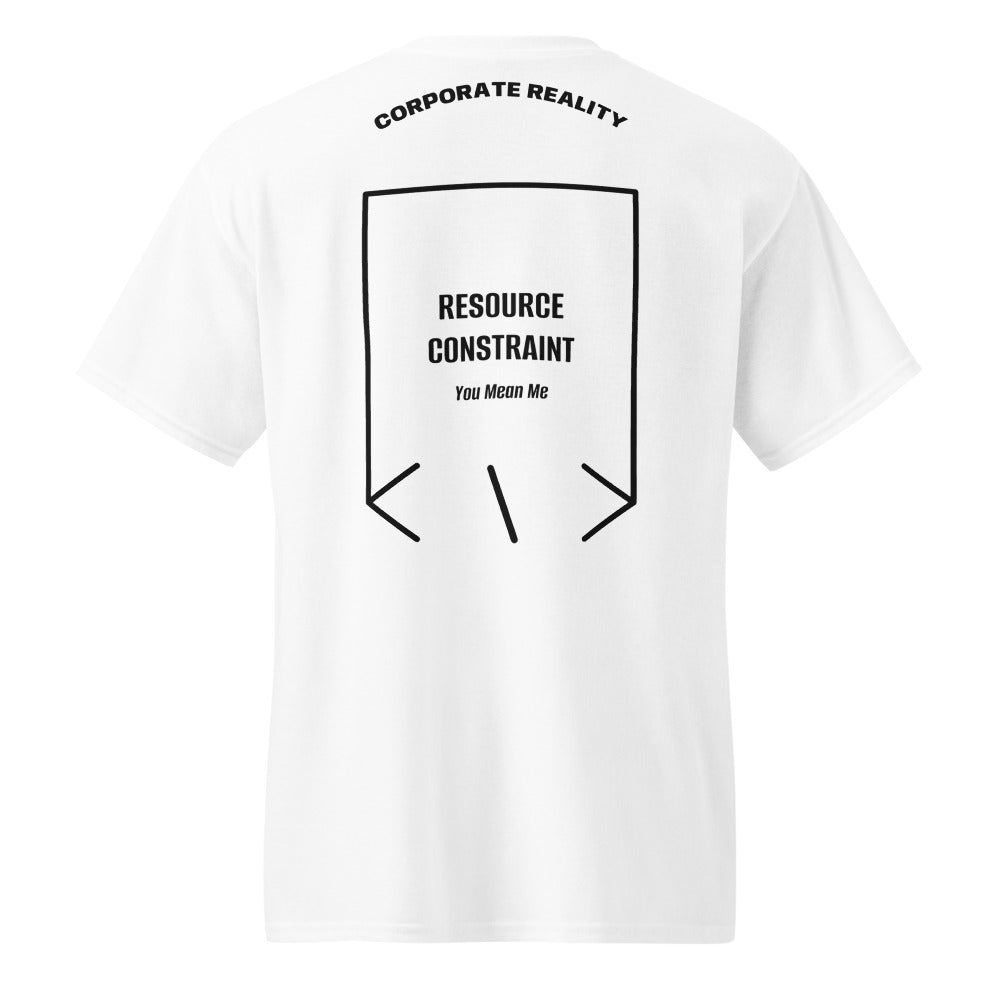 Resource Constraint — White Black back mockup
