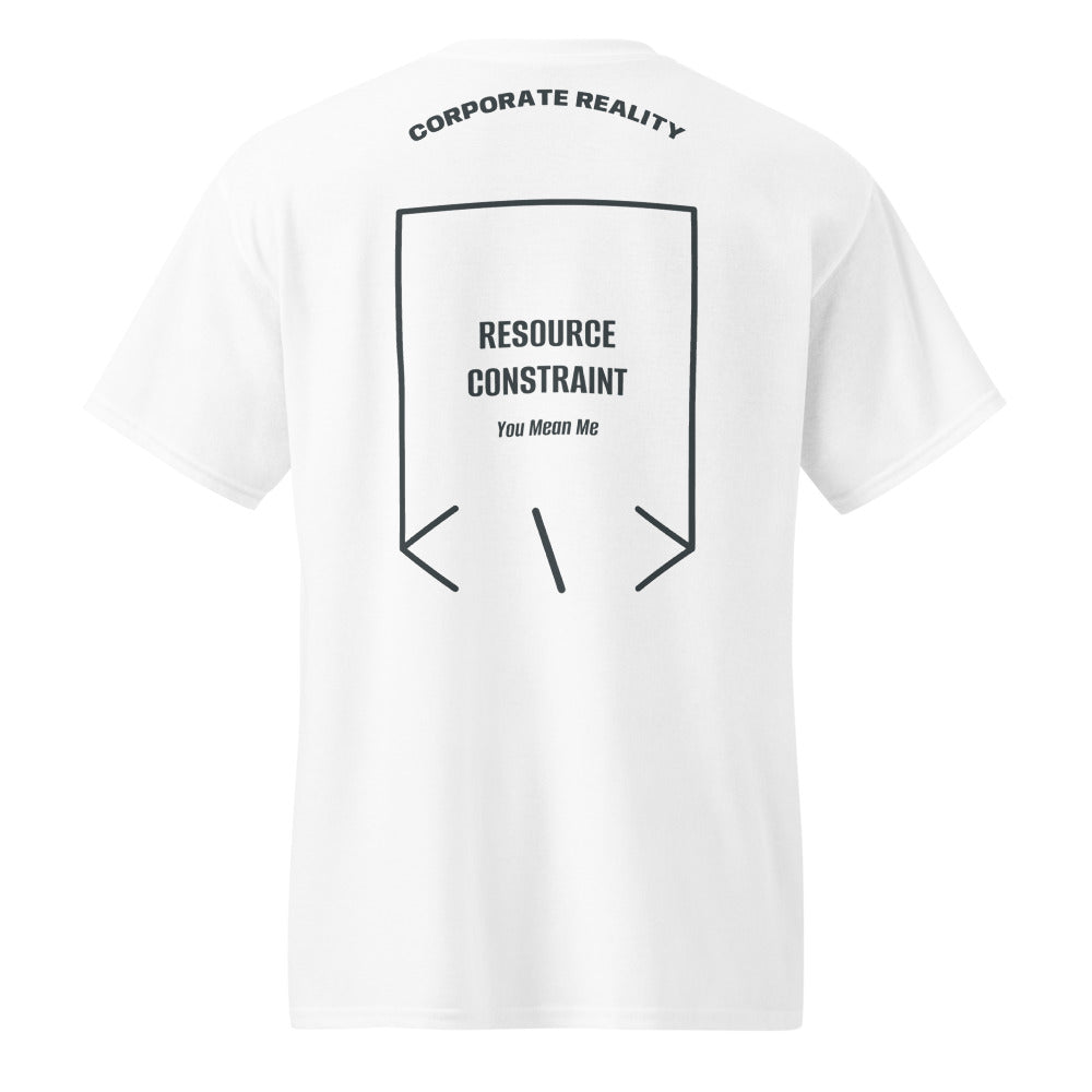 Resource Constraint — White Dark Heather back mockup