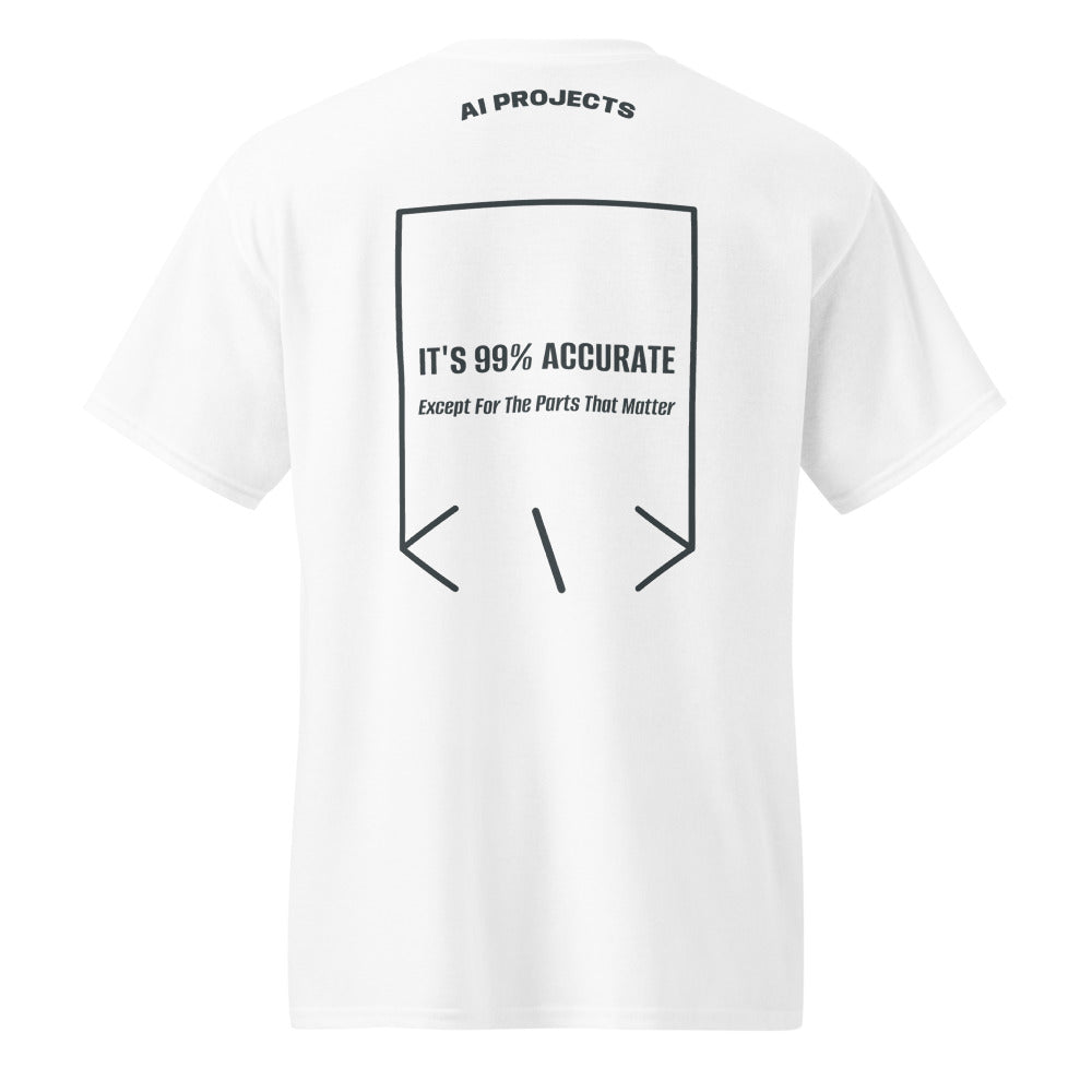 It's 99% Accurate — White Dark Heather back mockup