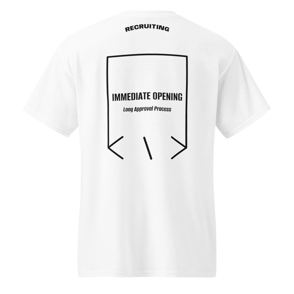 Immediate Opening — White Black back mockup