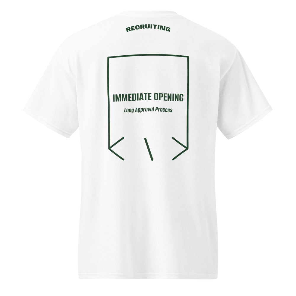 Immediate Opening — White Forest Green back mockup