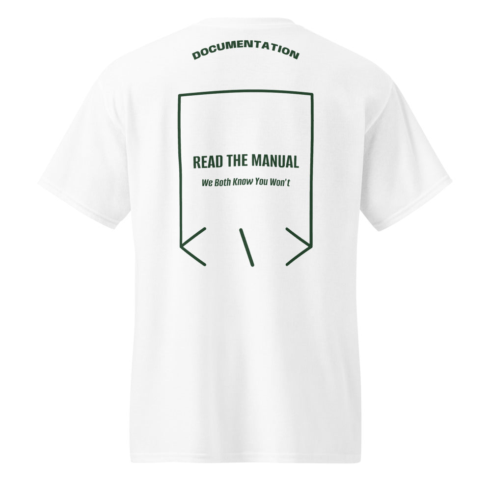 Read The Manual — White Forest Green back mockup