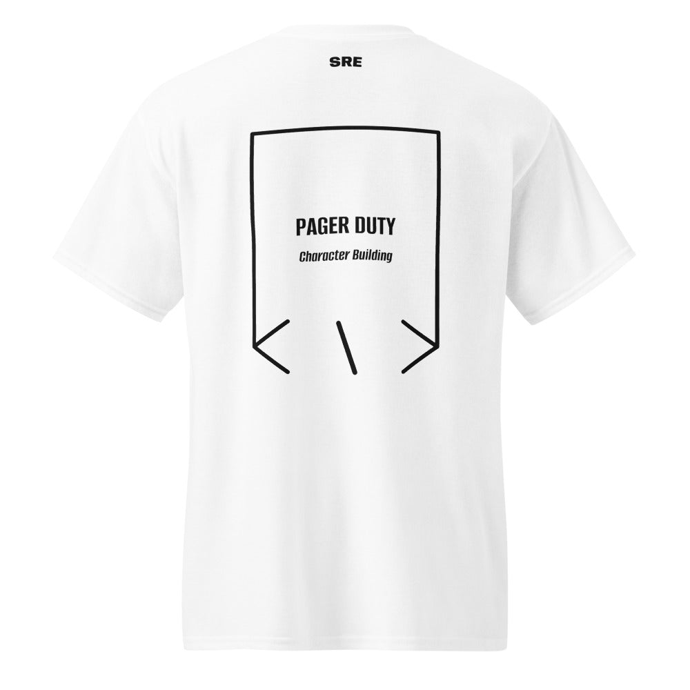 Pager Duty — White Black back mockup