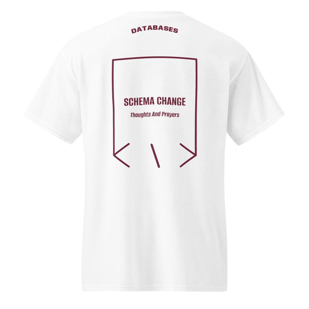 Schema Change — White Maroon back mockup