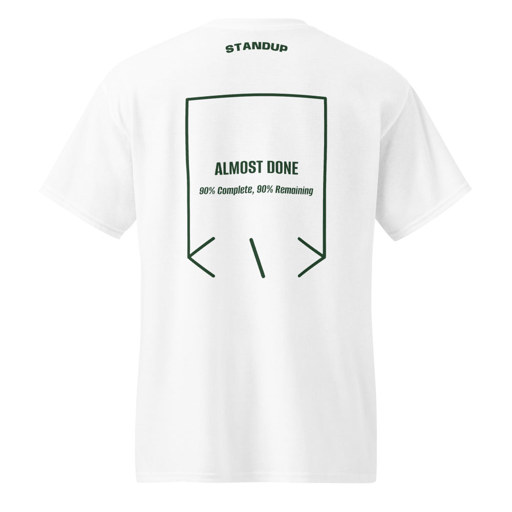Almost Done — White Forest Green back mockup