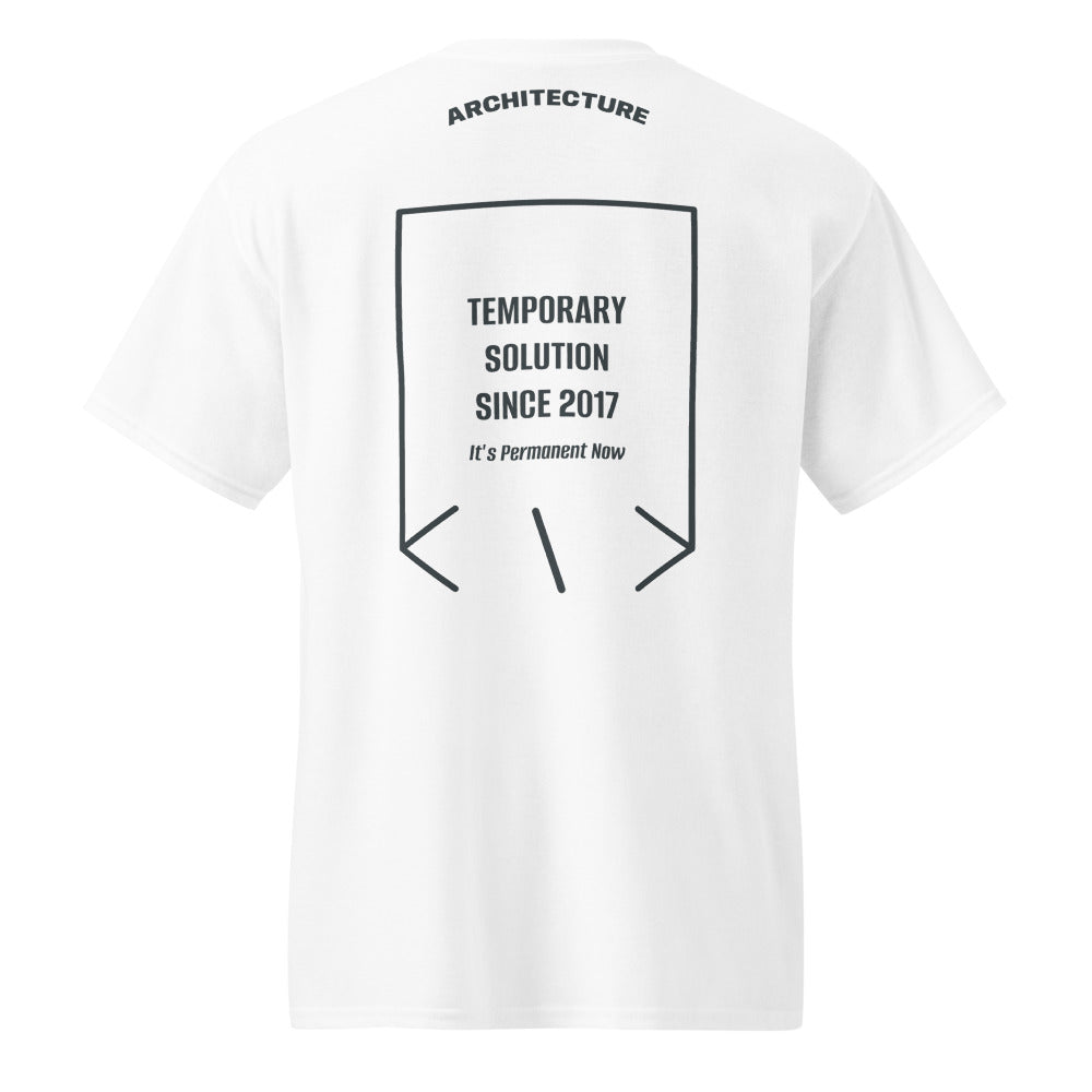 Temporary Solution Since 2017 — White Dark Heather back mockup