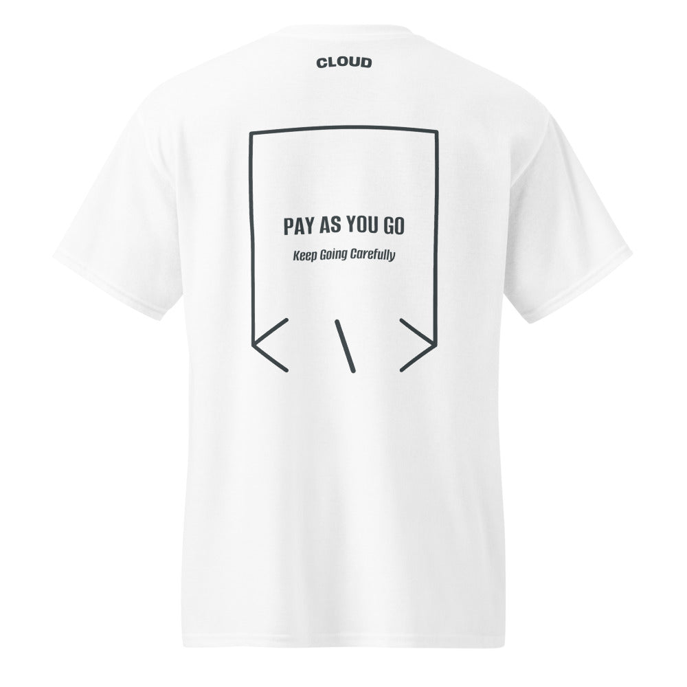 Pay As You Go — White Dark Heather back mockup