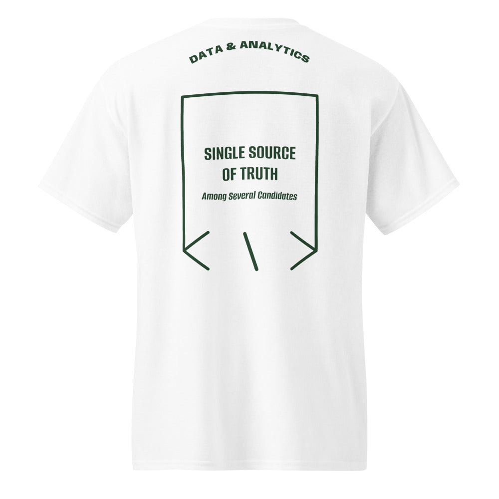 Single Source Of Truth — White Forest Green back mockup
