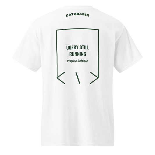 Query Still Running — secondary back mockup