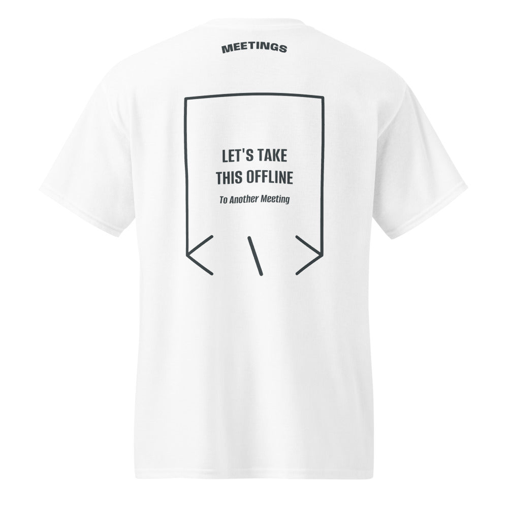 Let's Take This Offline — White Dark Heather back mockup