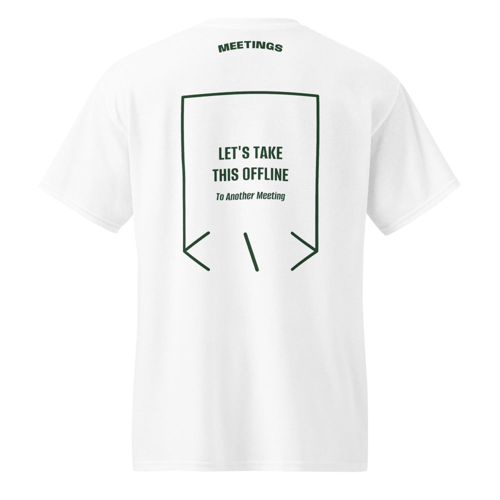 Let's Take This Offline — White Forest Green back mockup