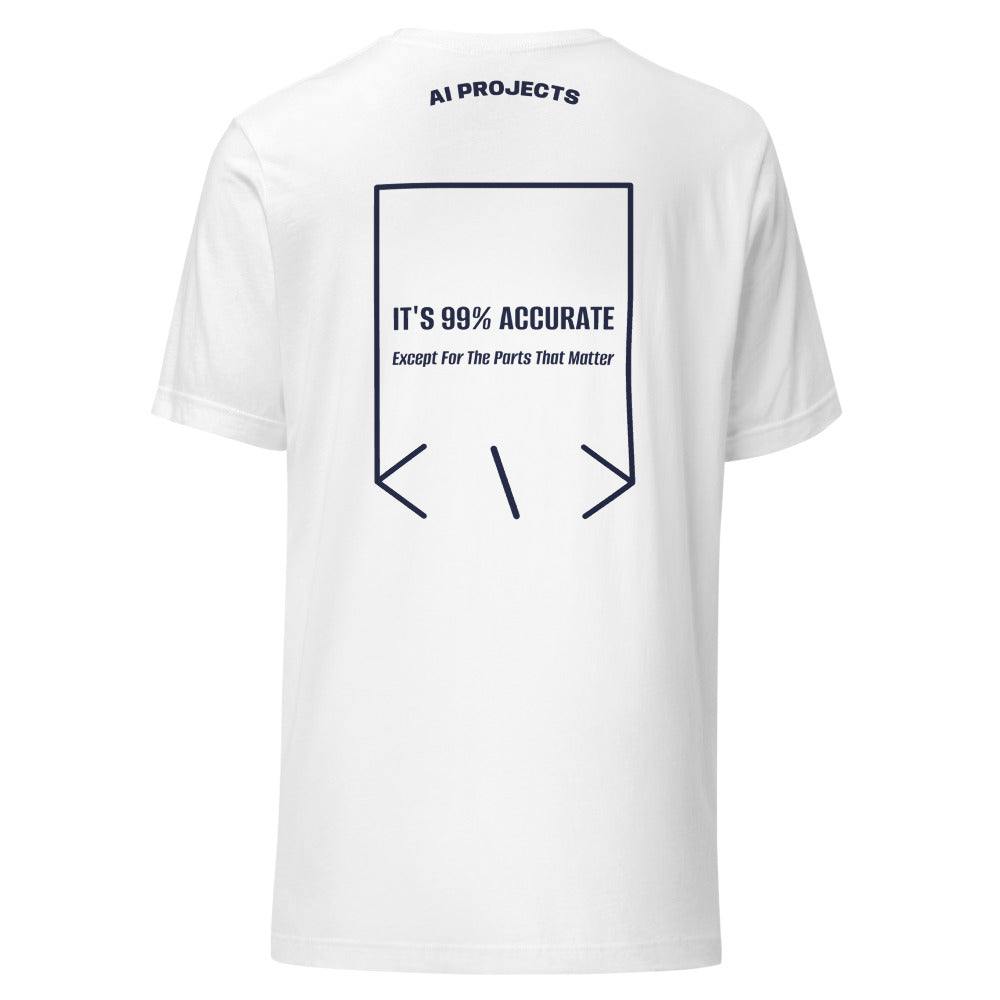 It's 99% Accurate — White Navy back mockup