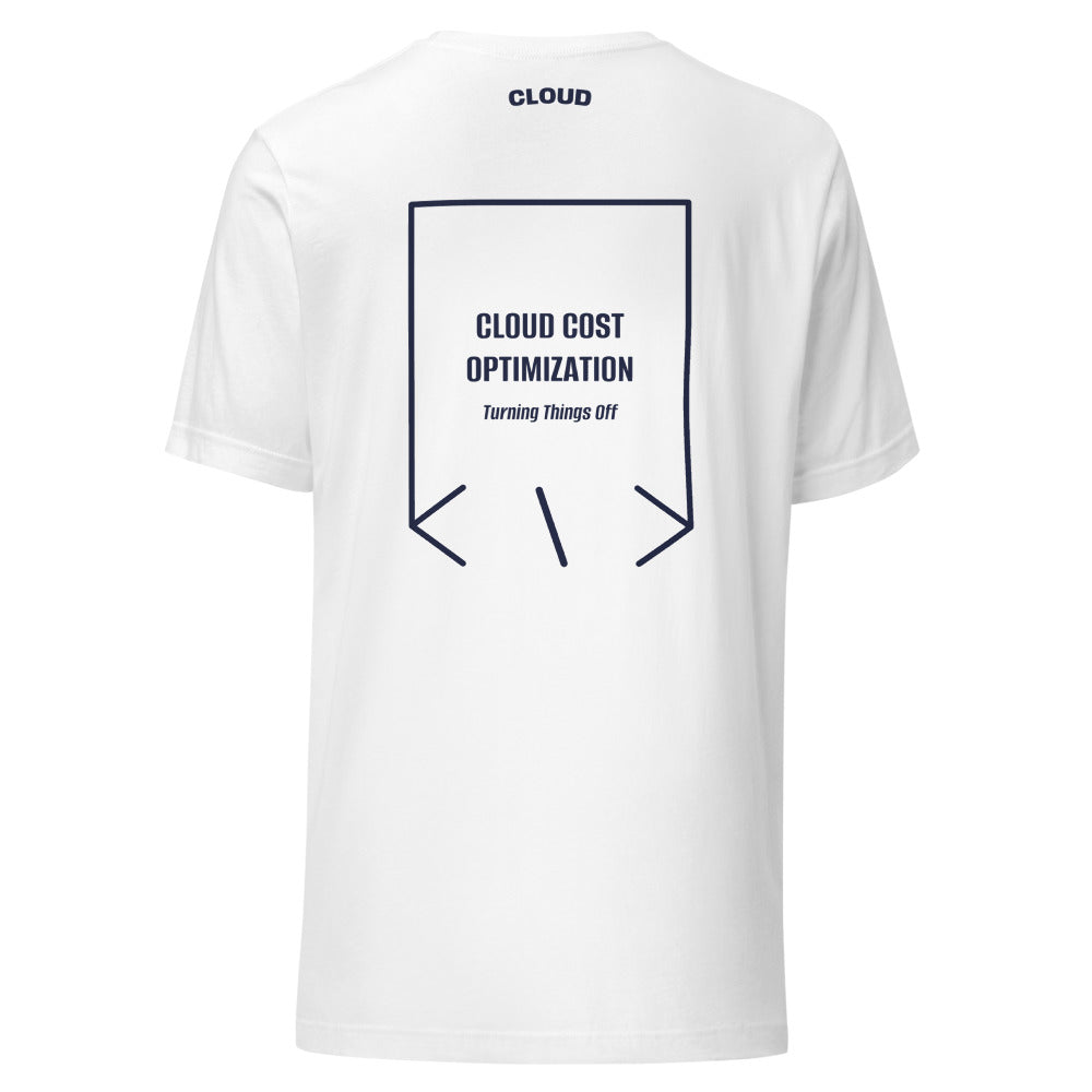 Cloud Cost Optimization — White Navy back mockup