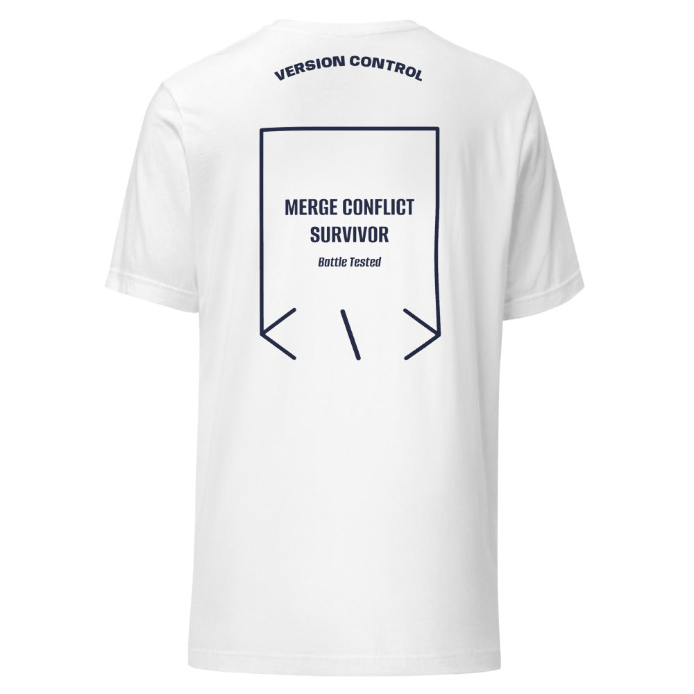 Merge Conflict Survivor — secondary back mockup