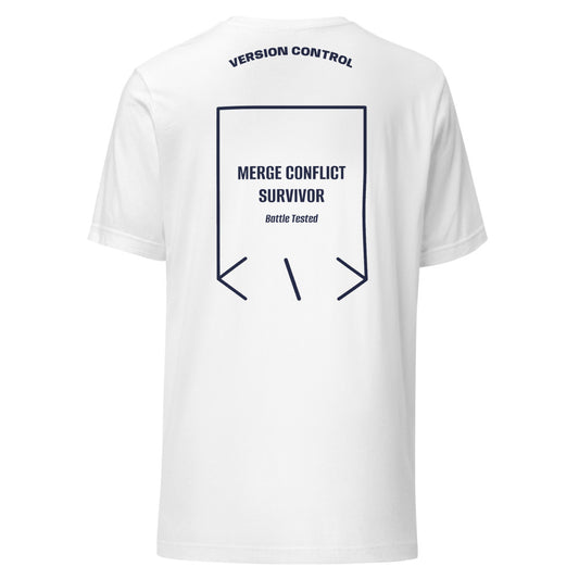 Merge Conflict Survivor — secondary back mockup