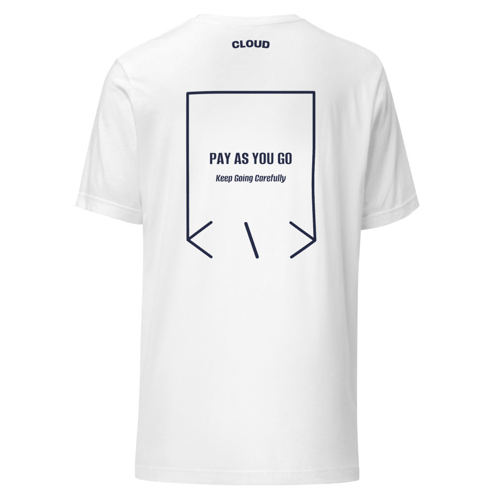 Pay As You Go — White Navy back mockup