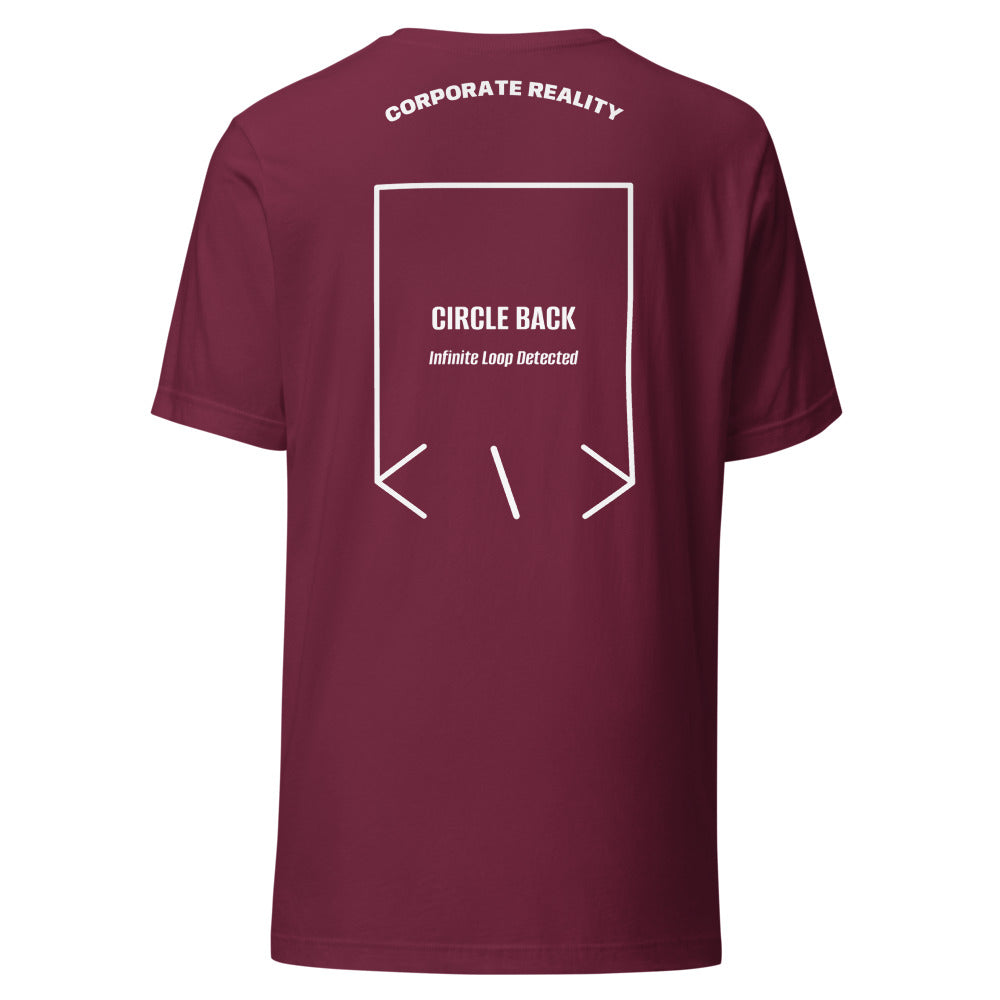 Circle Back — Maroon White back mockup