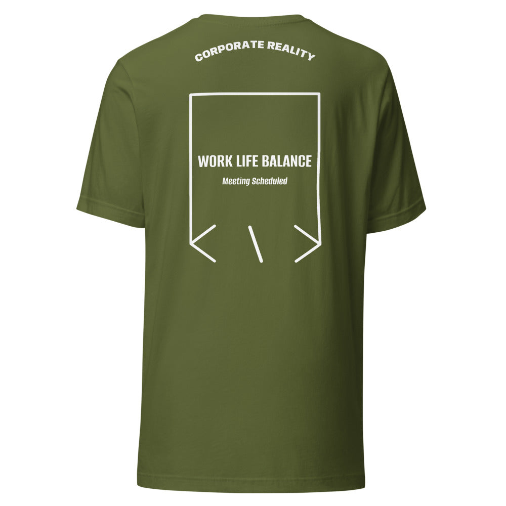 Work Life Balance — Olive White back mockup