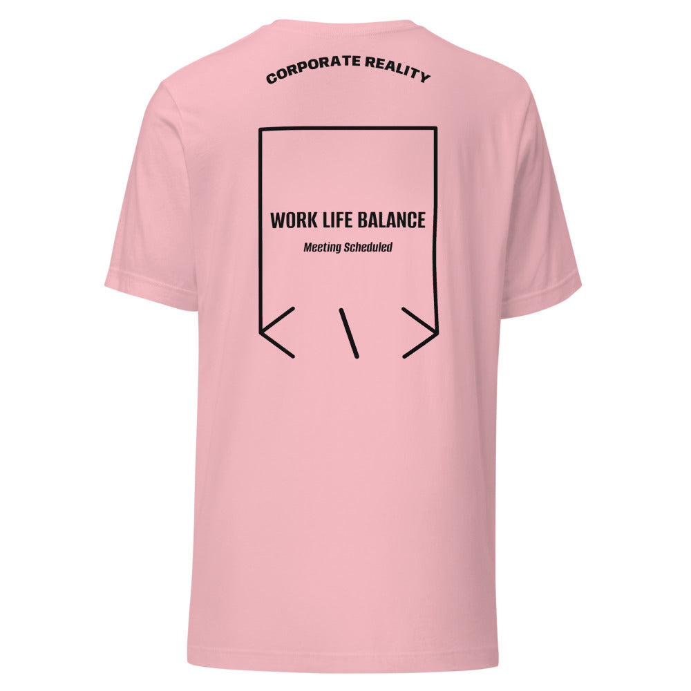Work Life Balance — Pink Black back mockup