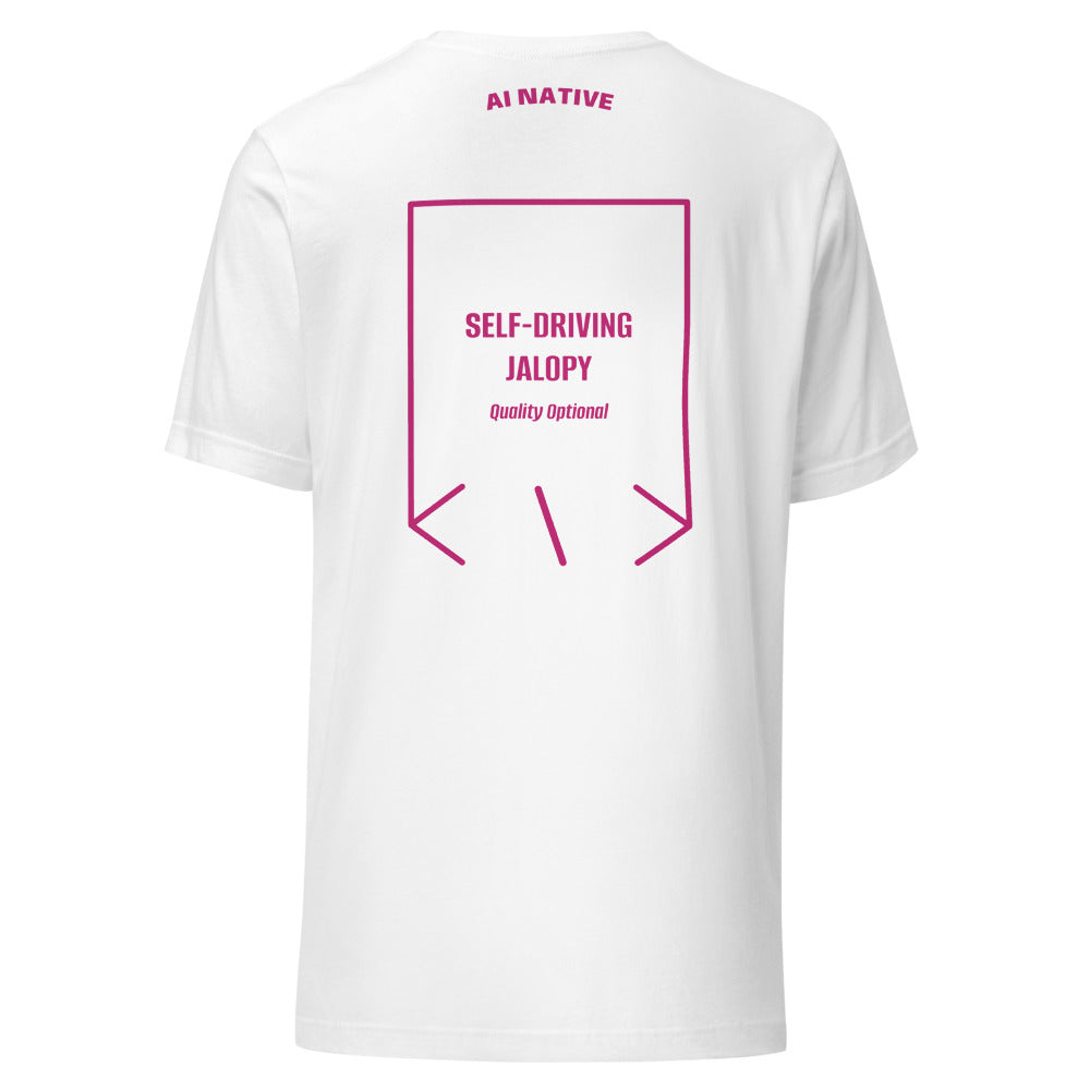 Self-Driving Jalopy — White Berry back mockup