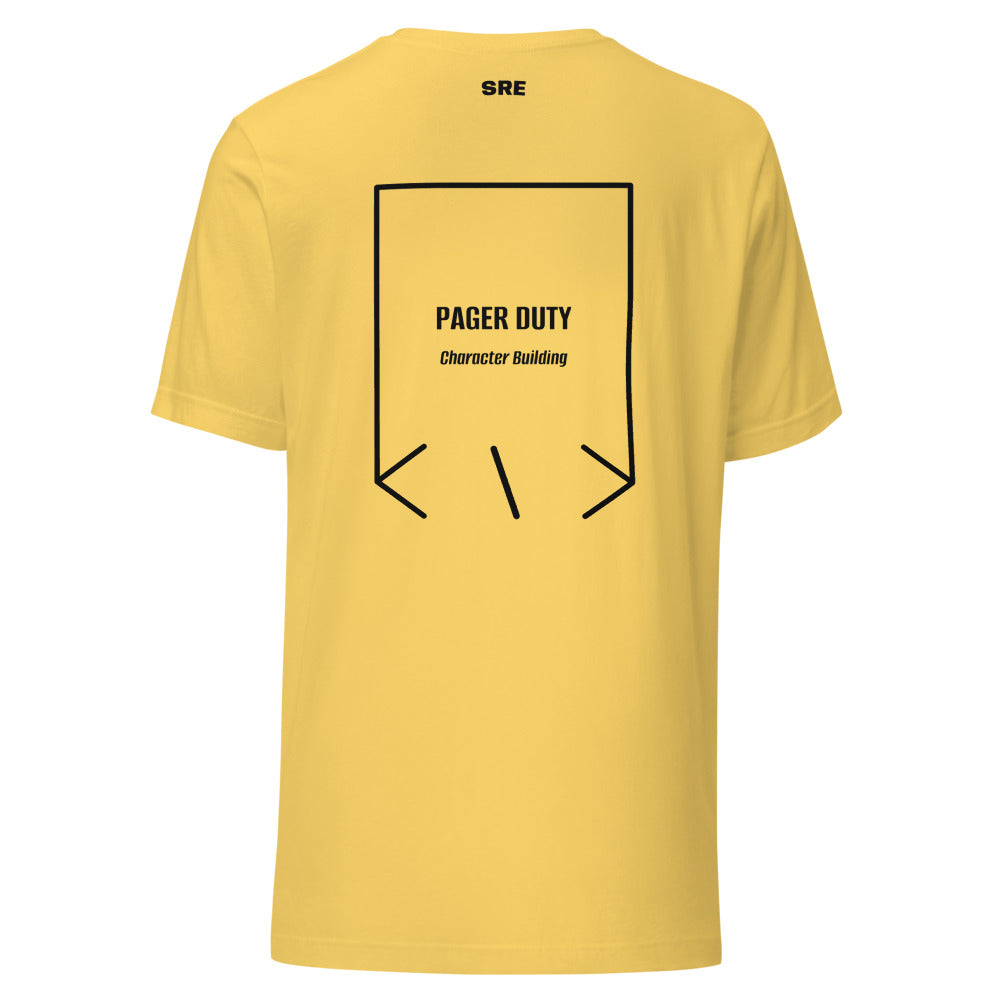 Pager Duty — Yellow Black back mockup