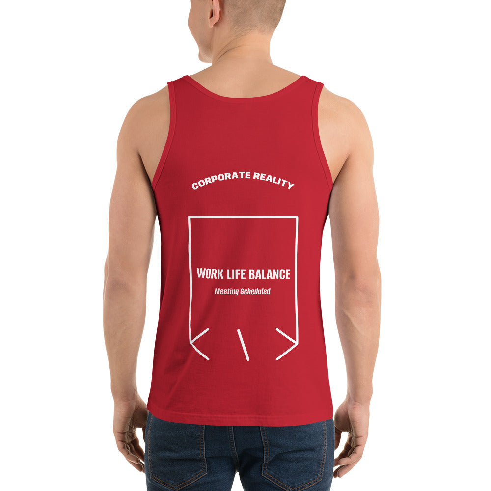 Work Life Balance — Red White back mockup