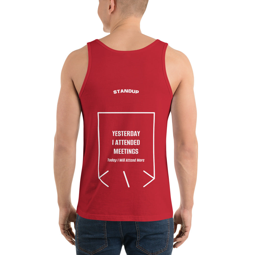 Yesterday I Attended Meetings — Red White back mockup