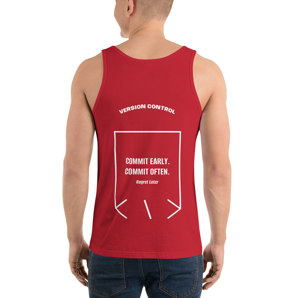 Commit Early. Commit Often. — Red White back mockup