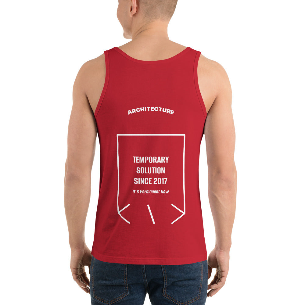 Temporary Solution Since 2017 — Red White back mockup