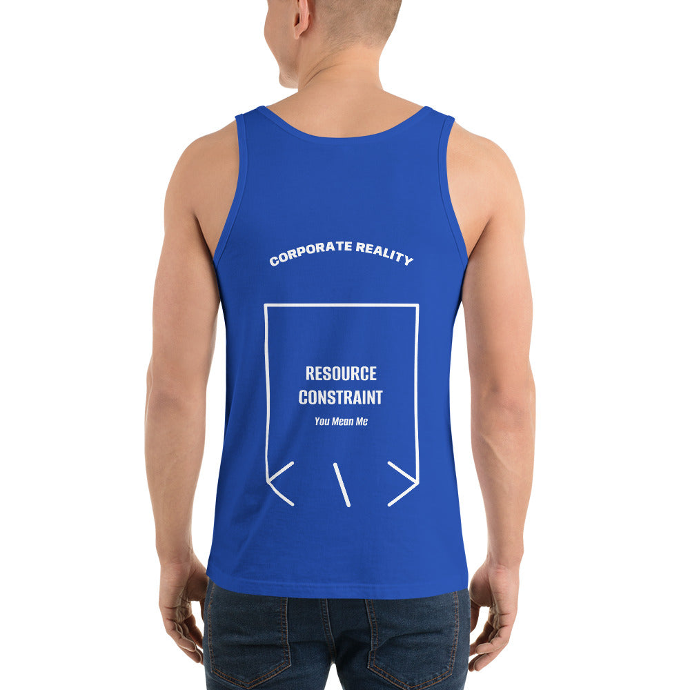Resource Constraint — True Royal White back mockup