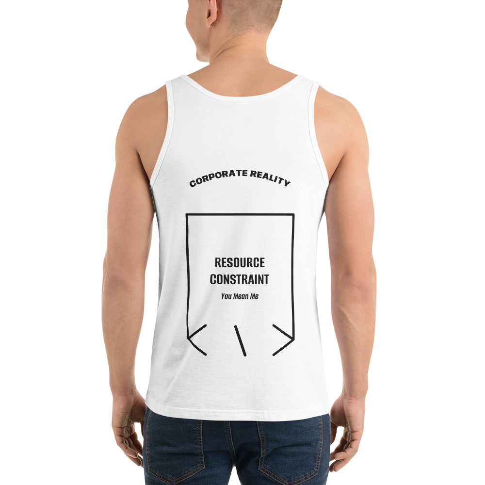 Resource Constraint — White Black back mockup