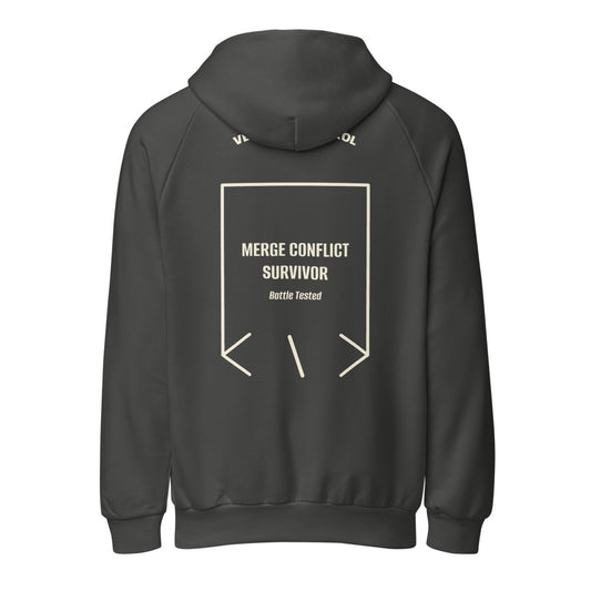 Merge Conflict Survivor — secondary back mockup