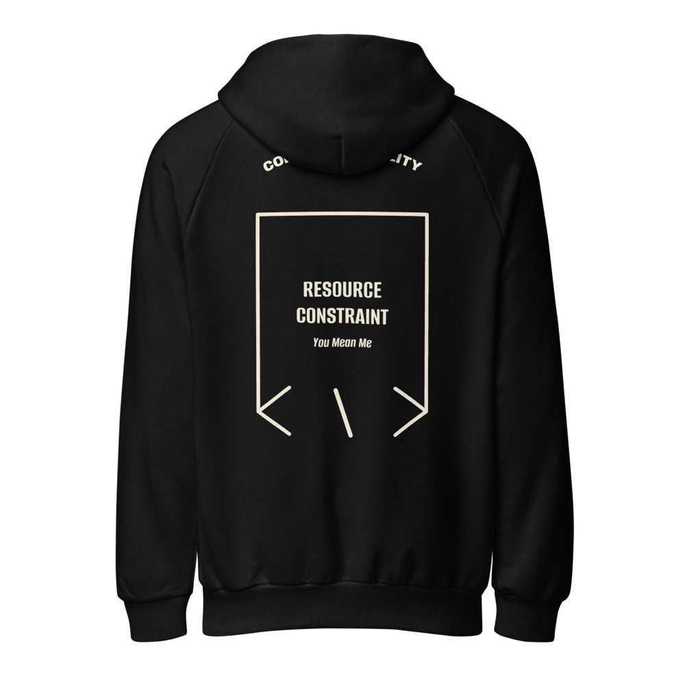 Resource Constraint — Black Cream back mockup