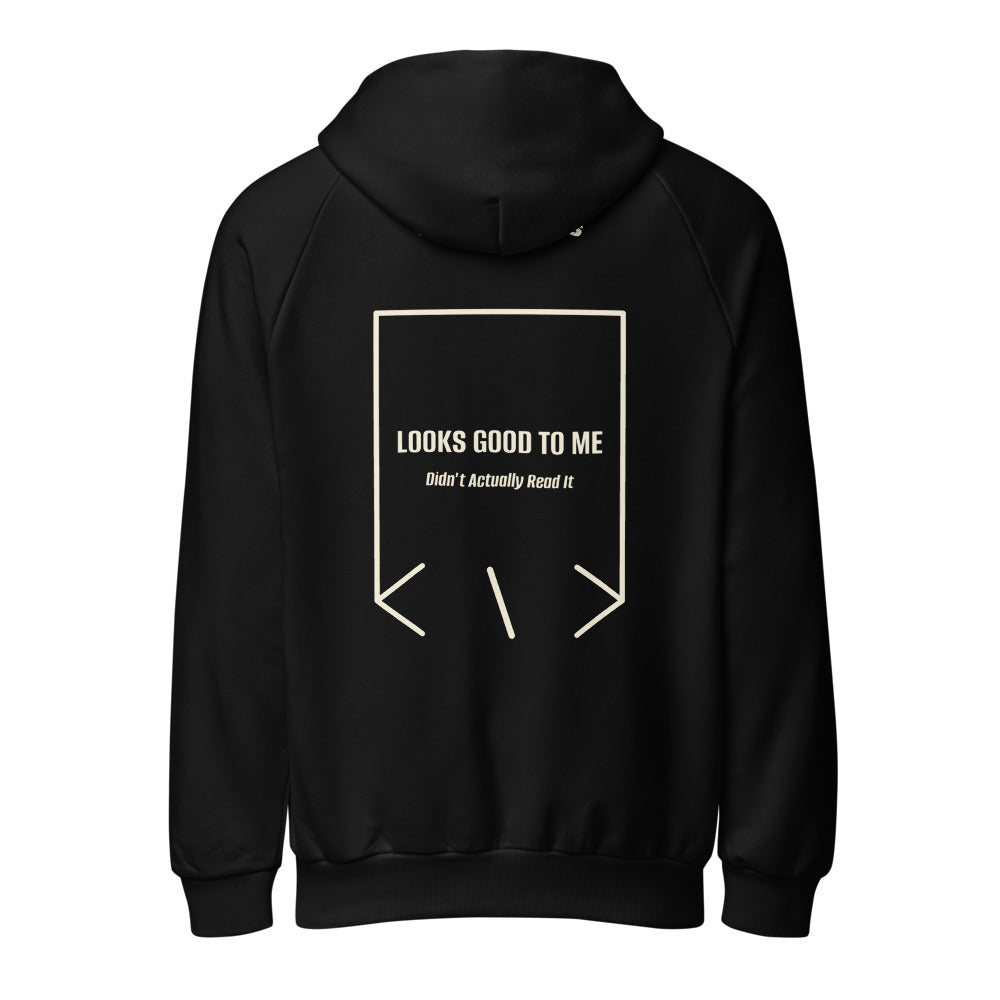 Looks Good To Me — Black Cream back mockup