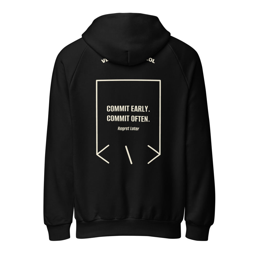 Commit Early. Commit Often. — Black Cream back mockup