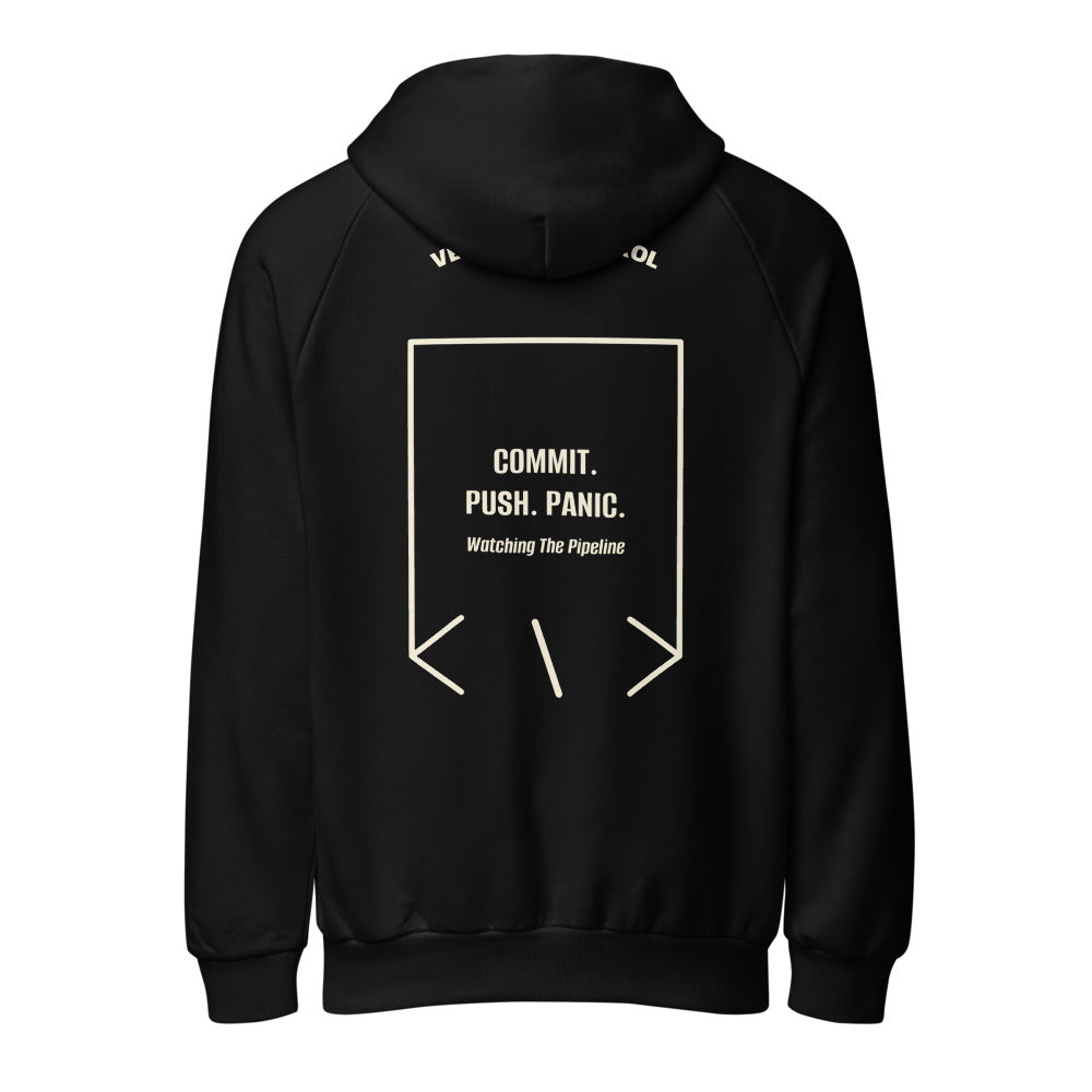 Commit. Push. Panic. — secondary back mockup