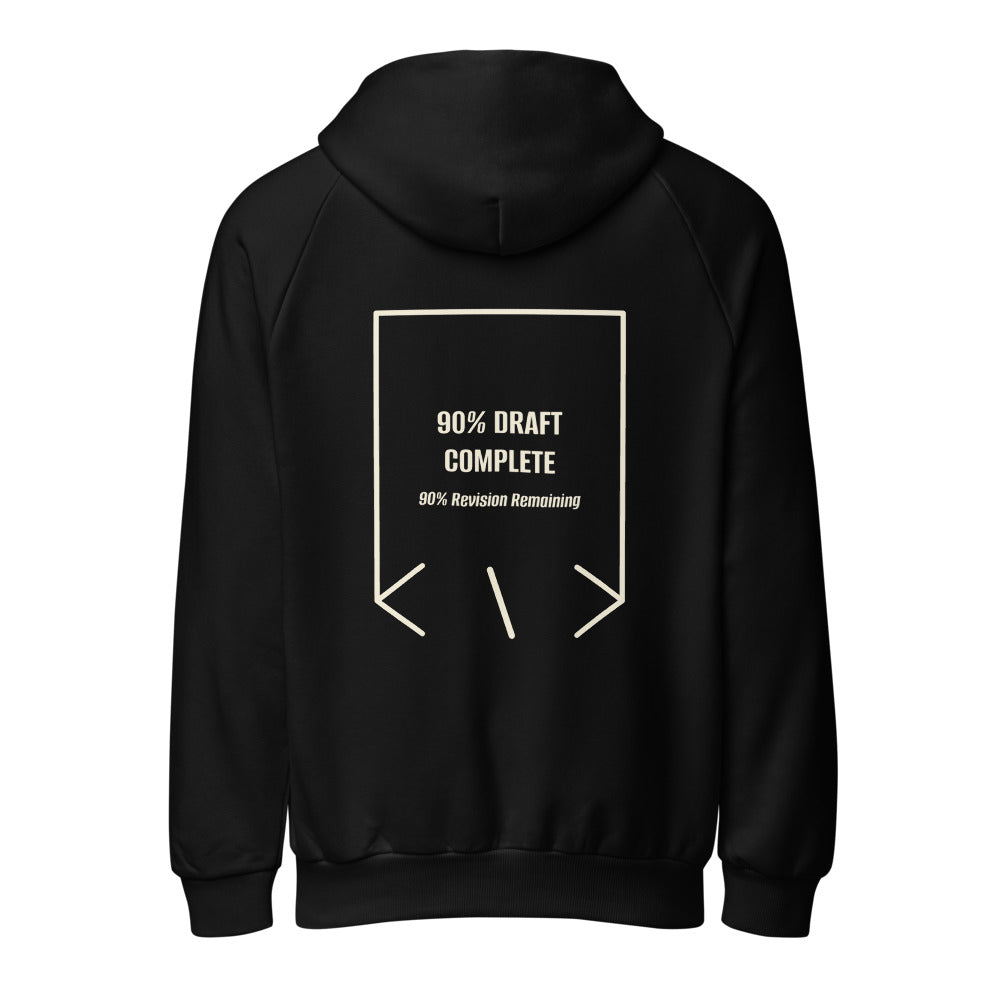 90% Draft Complete — Black Cream back mockup