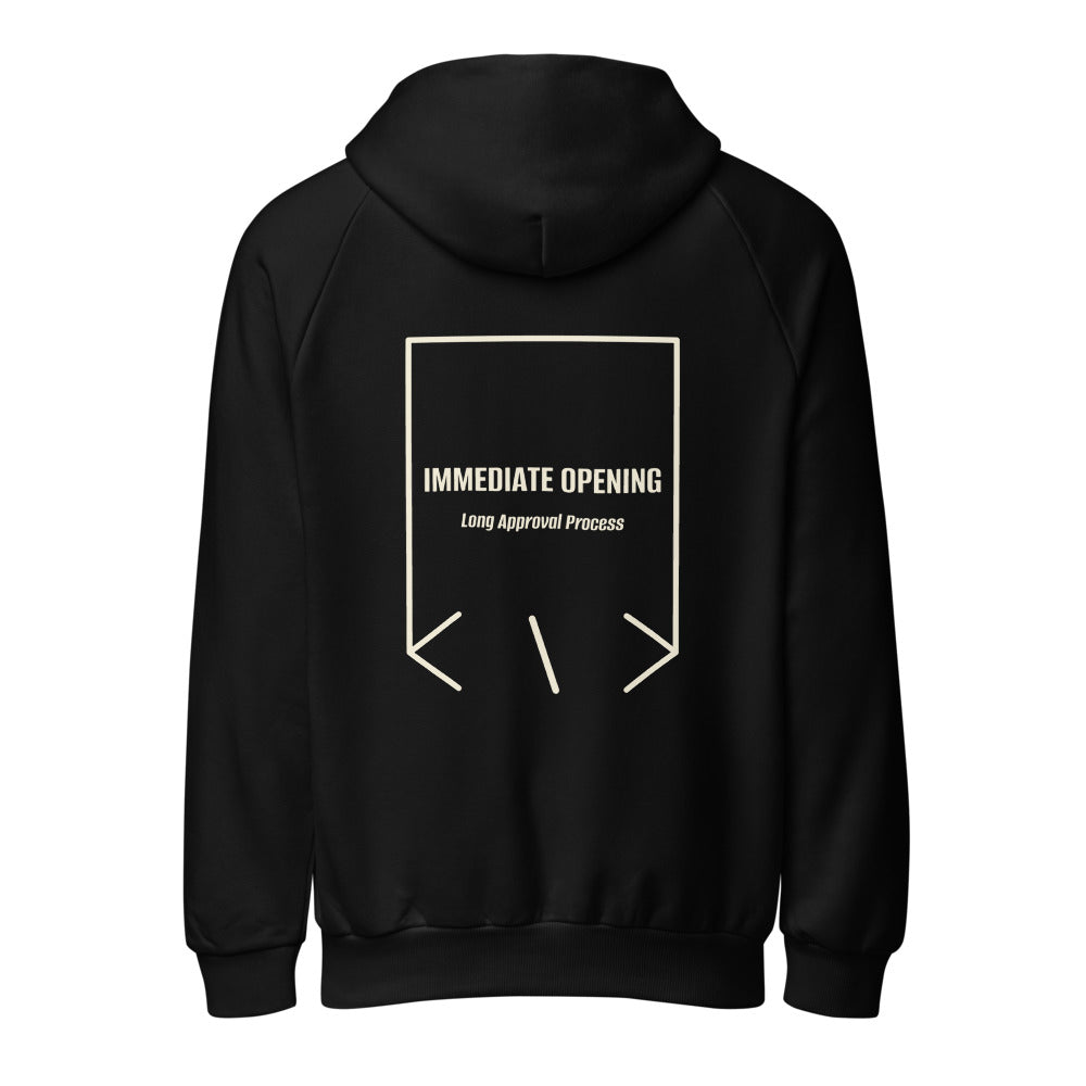 Immediate Opening — Black Cream back mockup