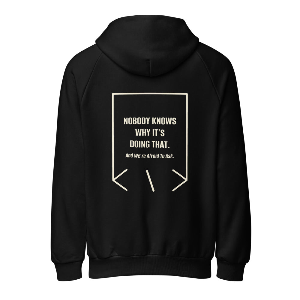 Nobody Knows Why It's Doing That. — Black Cream back mockup