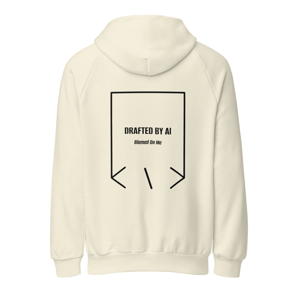Drafted By AI — Cream Black back mockup