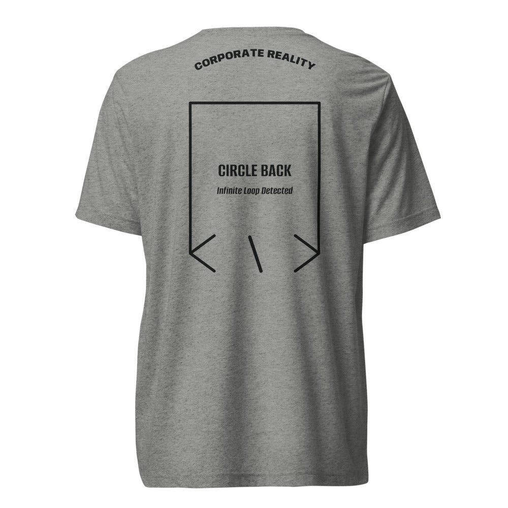 Circle Back — Athletic Grey Triblend Solid Black Triblend back mockup