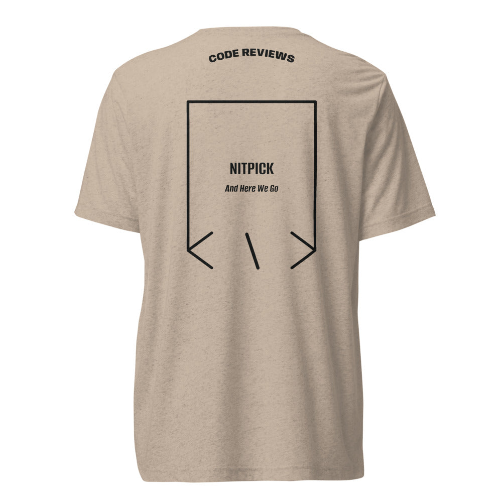 Nitpick — Tan Triblend Solid Black Triblend back mockup